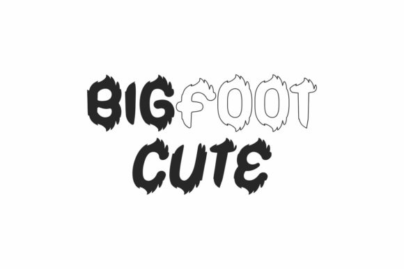 Bigfoot Cute Font: Hairy Charm for Handmade Labels & Printables