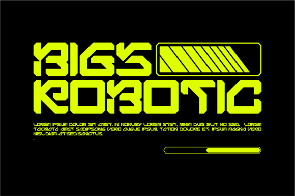 Bigs Robotic: A Bold Display Font for Handmade Labels & Printables