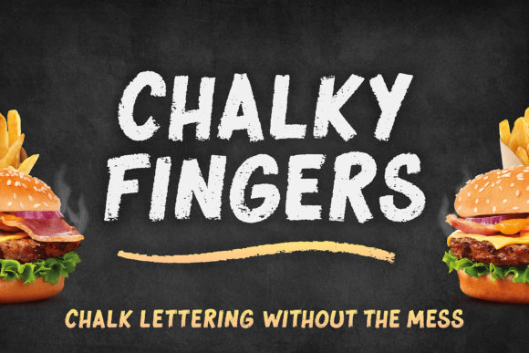 Chalky Fingers: A Bold Display Font for Handmade Brands