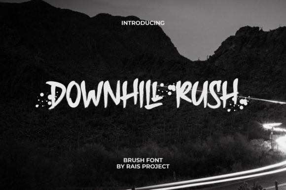 Downhill Rush: A Sporty Display Font for Bold Digital Headlines