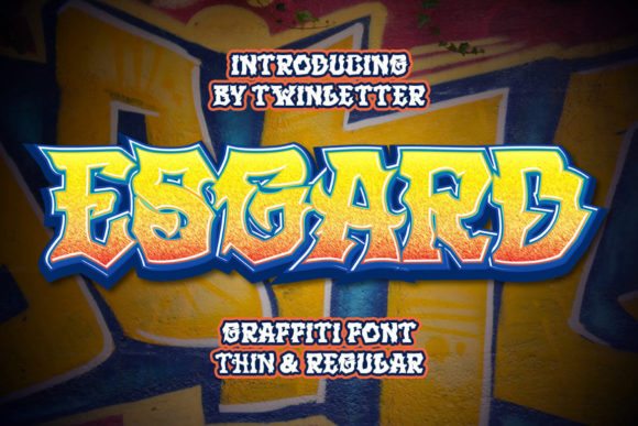 Esgard: A Graffiti Display Font That Pops on Digital Screens