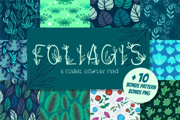 Foliagis: A Floral Display Font for Authentic Branding