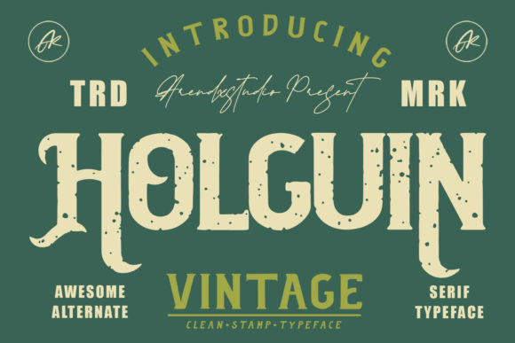 Holguin Display Font for Handmade Labels & Craft Projects