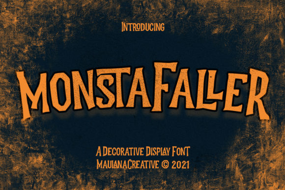 Monstafaller: A Bold Display Font That Makes Handmade Products Pop