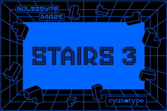 MultiType Maze Stairs 3: A Pixel-Playful Display Font Worth Testing