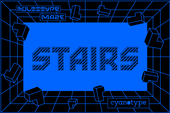 MultiType Maze Stairs: A Standout Display Font for Small Business Branding