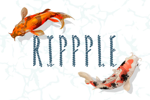 Rippple: A Wavy Uppercase Display Font for Editorial Warmth