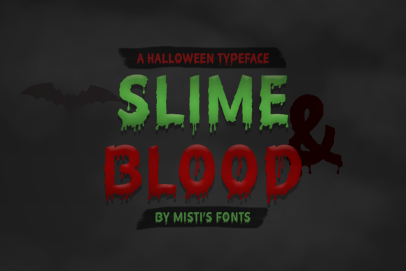 Slime and Blood Font: Dripping Drama for Handmade Labels & Halloween Designs